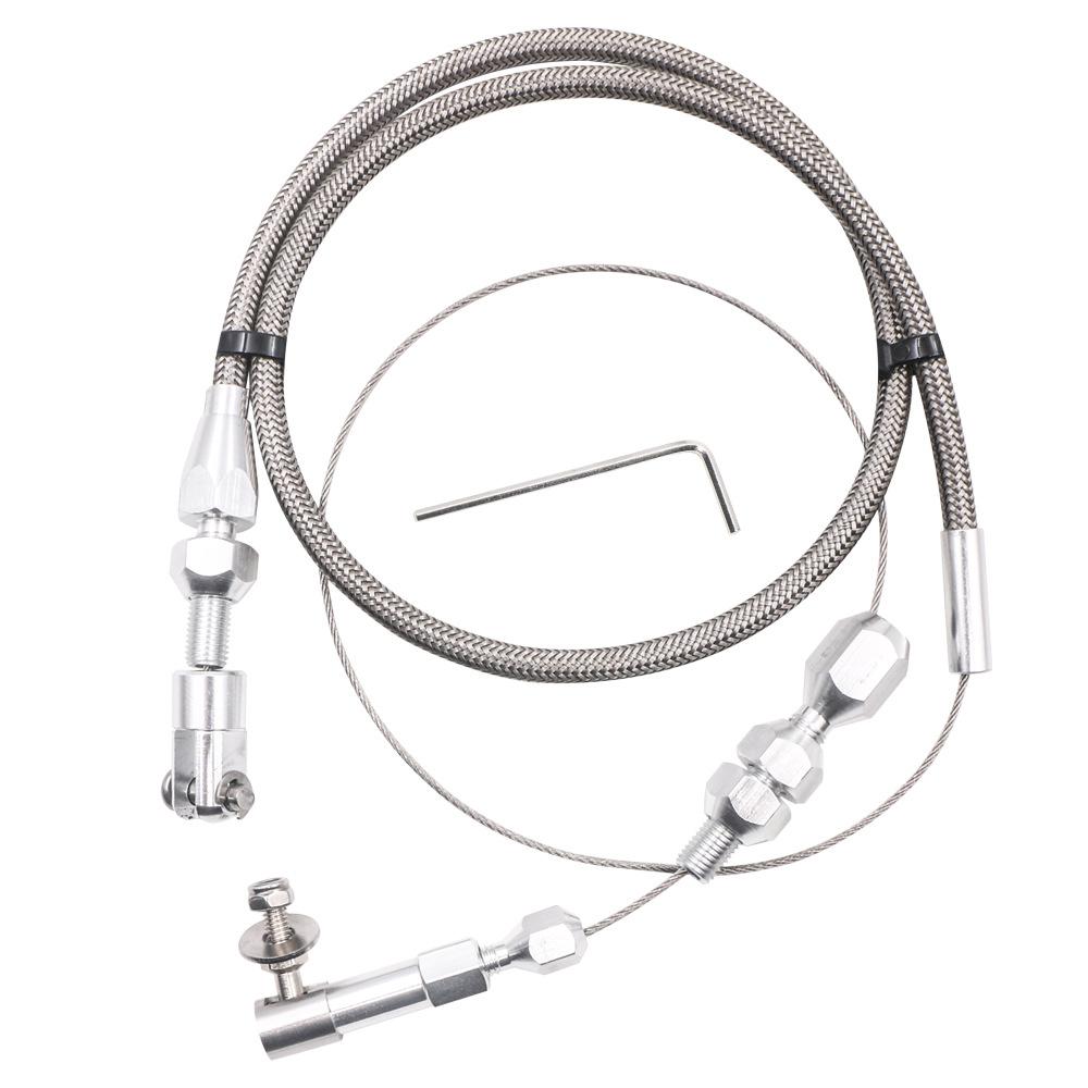 24inch Throttle Cable Stainless Steel Braided Throttle Cable Kit for Chevrolet