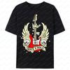 T-shirt Guitar Wings Rock and Roll Band Eroe della Musica Tour Festival Classico Fresco Chitarra Elettrica Concerto Band Camicia