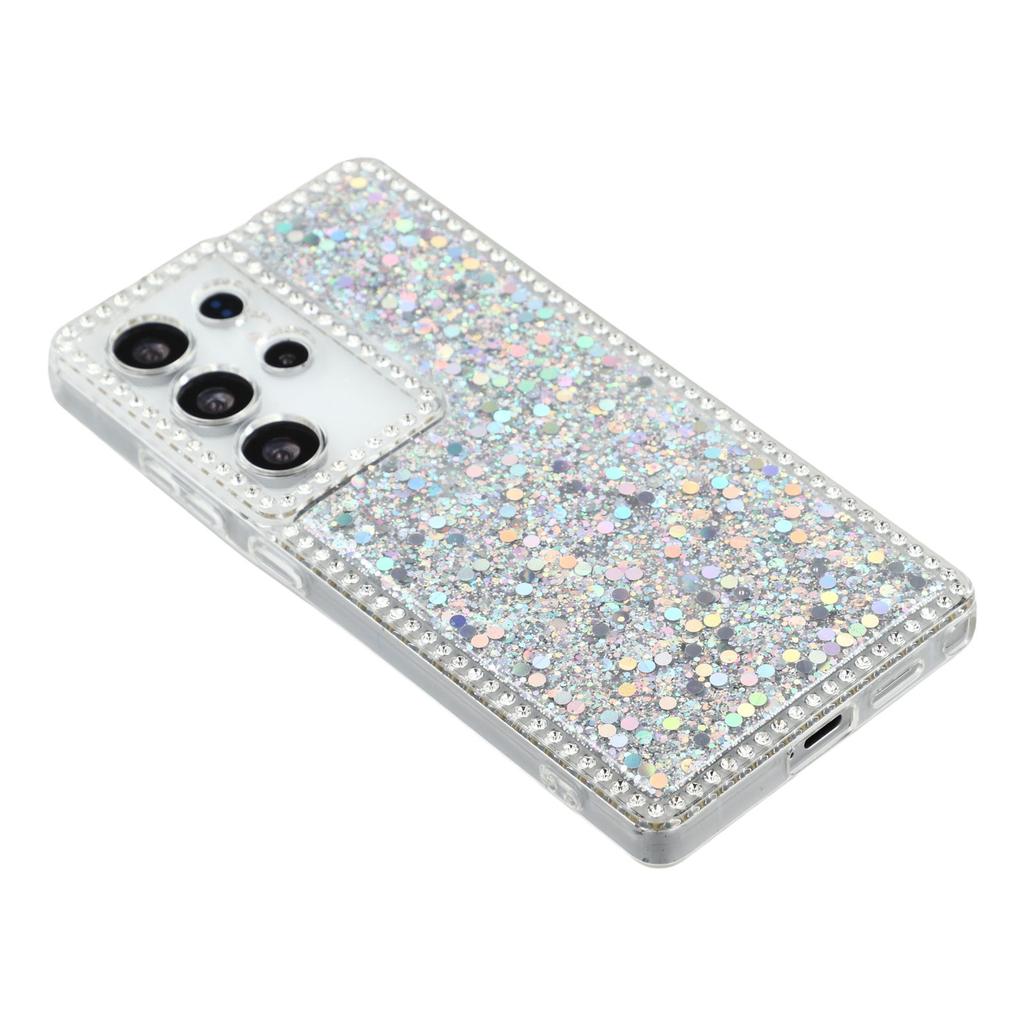 For Samsung Galaxy S25 Ultra Case Rhinestone Edge Glitter Epoxy TPU Phone Cover