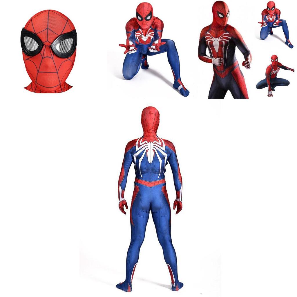 Ps4 Insomniac Spider-man Cosplay Costume 3d Print Adult Kids Spidey Zentai Suit With Exquisite Workmanship And Breathable Lycra Material