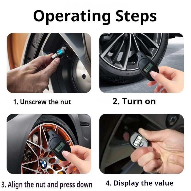 Tire Gauge Digital With LCD Display Car Tire Air Pressure Tester Meter Auto Car Motorcycle Tire Safety Alarm Testing Tools