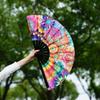 Folding Large Folded Hand Fan Fans with Lights Rainbow Folding Fan  Festival