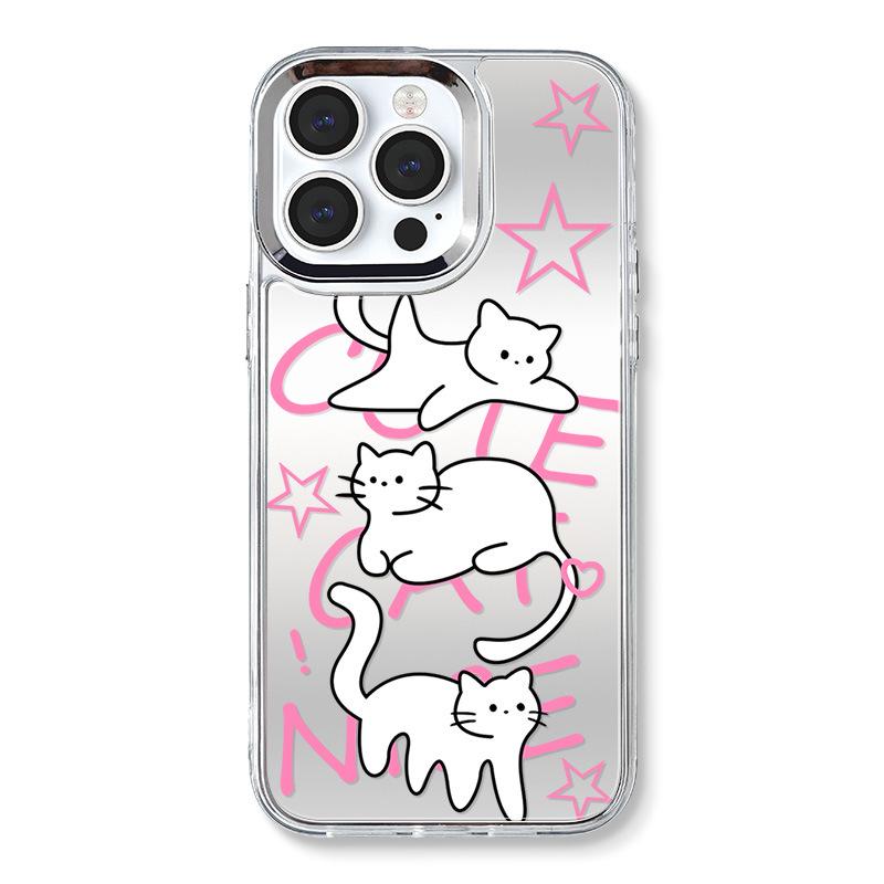 

Чехол для iPhone в стиле Zhitai: Совместим с iPhone 11, 12, 13Pro и 14Pro, имеет дизайн три-в-одном: зеркало и браслет. 15