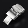 18mm 20mm 22mm 24mm Watch Clasp Folding Buckle 304L Solid Stainless Steel Men Women Silver Black Button Watch Strap Accessories