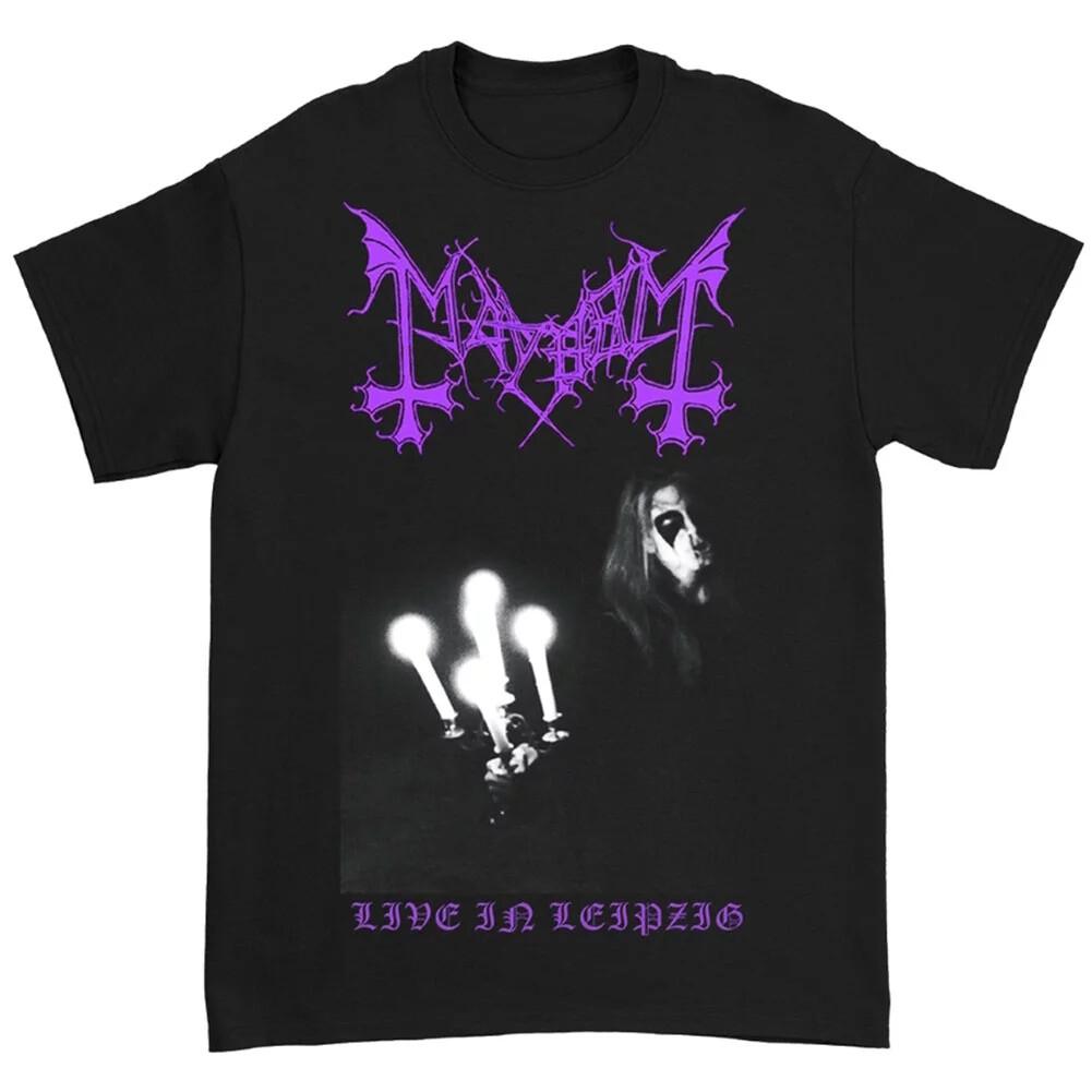 Футболка с концерта блэк-метал группы Mayhem - Новая - Live in Leipzig - Официальная XXL