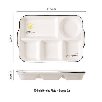 Nordic Ceramic Divided Meal Plate