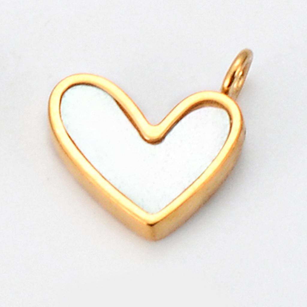 4Pcs Natural Shell Heart Butterfly Bear Clover Charms For DIY Earrings Necklace Stainless Steel Jewelry Hand Making Supplies