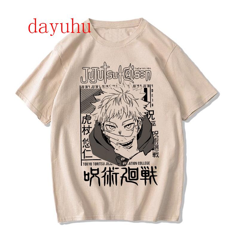 Harajuku Tshirt Unisexga Japanese Anime Jujutsu Kaisen T Shirt Gojo Satoru Tops Yuji Itadori Graphic Tees Cool Unisex Tshirt