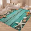 Sea Shell Pattern Living Room Carpet Kid's Bedroom Crawling Soft Mat Washable Non-slip Footpad Geometry Decor Rug for Balcony