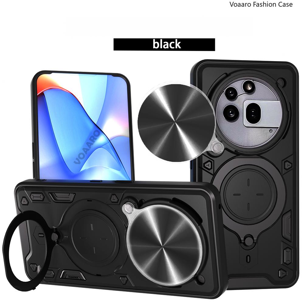 Rotate Camera Lens Armor Funda for Nothing Phone 3A Pro Case for Nothing Phone 3A Pro 5G Case Magnetic Ring Stand Holder Cover