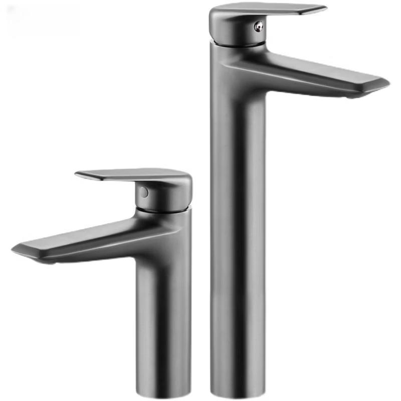 OEING Gun Grey Tall Basin Faucet