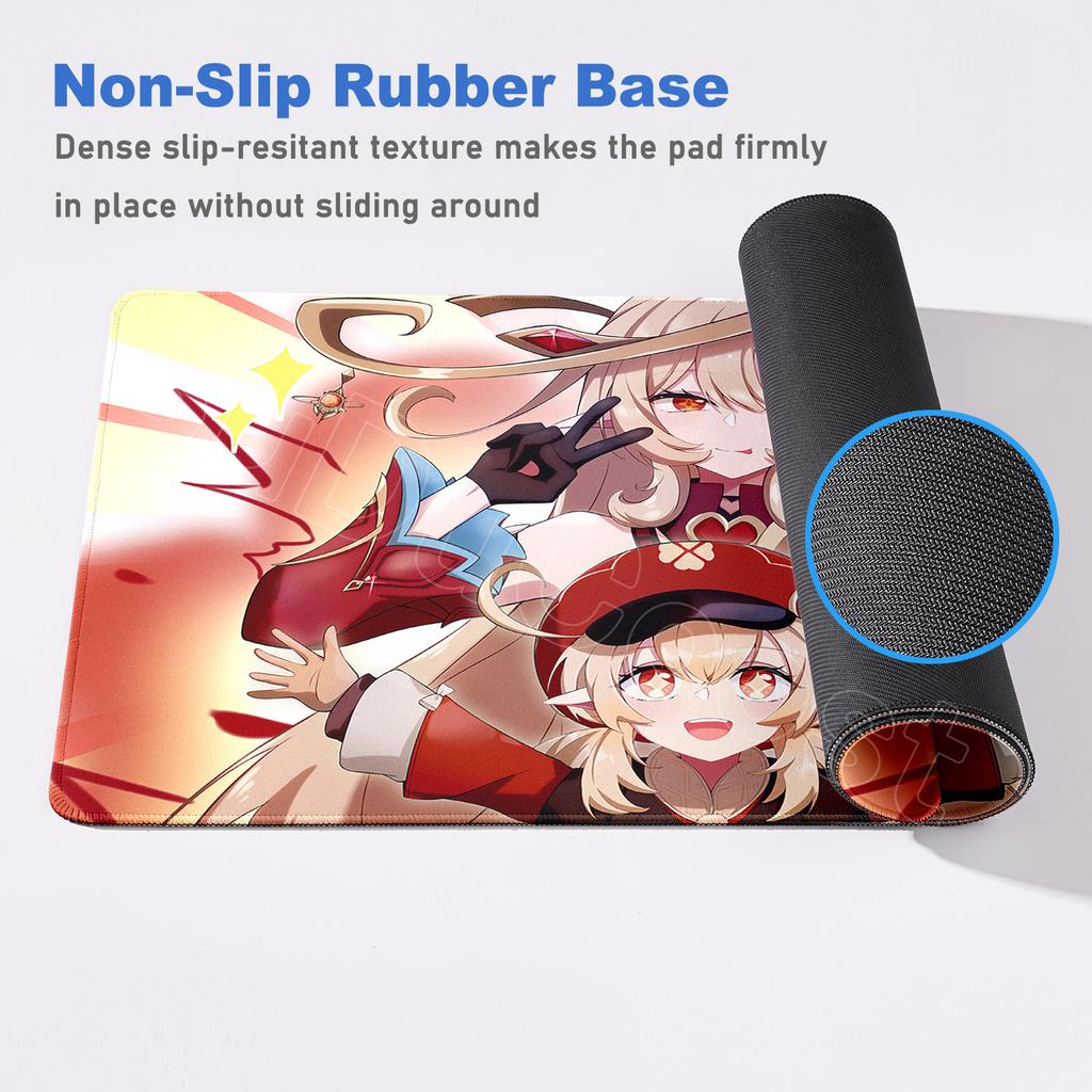 New Kawaii Mouse Pad Gamer PC Computer Cute Genshin Impact Klee Alice Desk Mat Keyboard Anime Gaming Accessories Mousepad Carpet