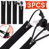 5/2/1PCS Flexible Cable Management Sleeve Cord Organizer with Zipper Universal Cable Sleeve Wrap Cover Home Office Desktop