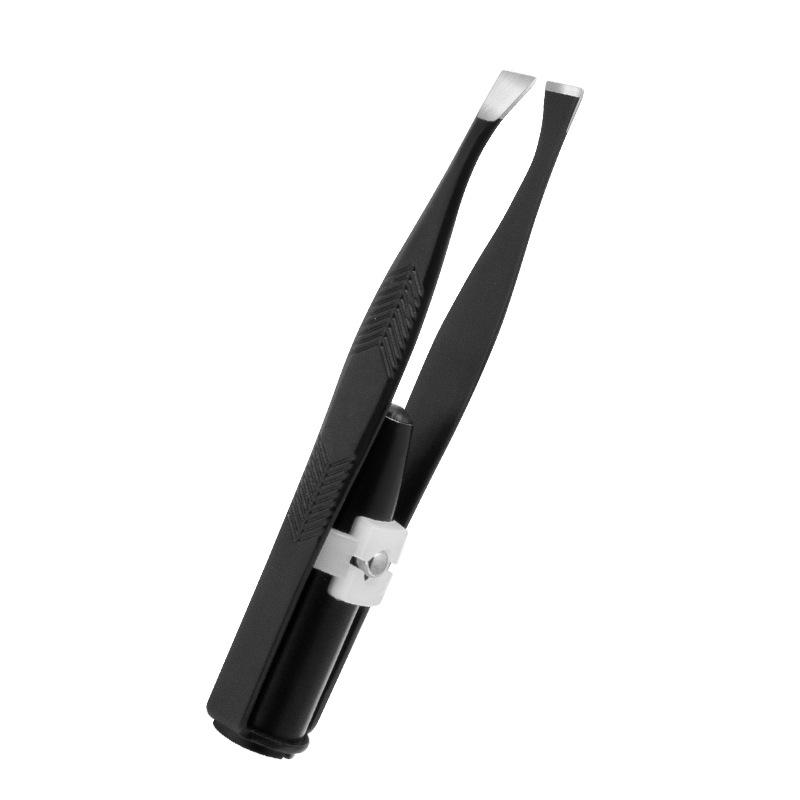 Instrument de tuns sprâncene cu lumină LED - Clemă de sprâncene din oțel inoxidabil pentru îngrijire de precizie