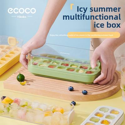 Press-type Silicone Ice Tray Mold Household Small Freezing Ice Cube Mold Easy Release Ice Cube Tray