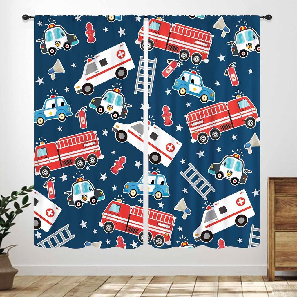 Boys Dinosaur Curtains,Cartoon Colorful Safari Animal Navy Blue Drapes Treatments For Boys Girls Children Nursery Living Room
