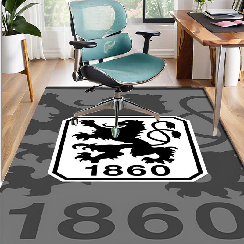 1860 München Fußballverein Muster Teppich, Innen-/Außenmatte, für Picknick, Spielzimmer, Schlafzimmer, Büro, Wohnzimmer, Heimdeko Teppich, Geburtstagsgeschenk