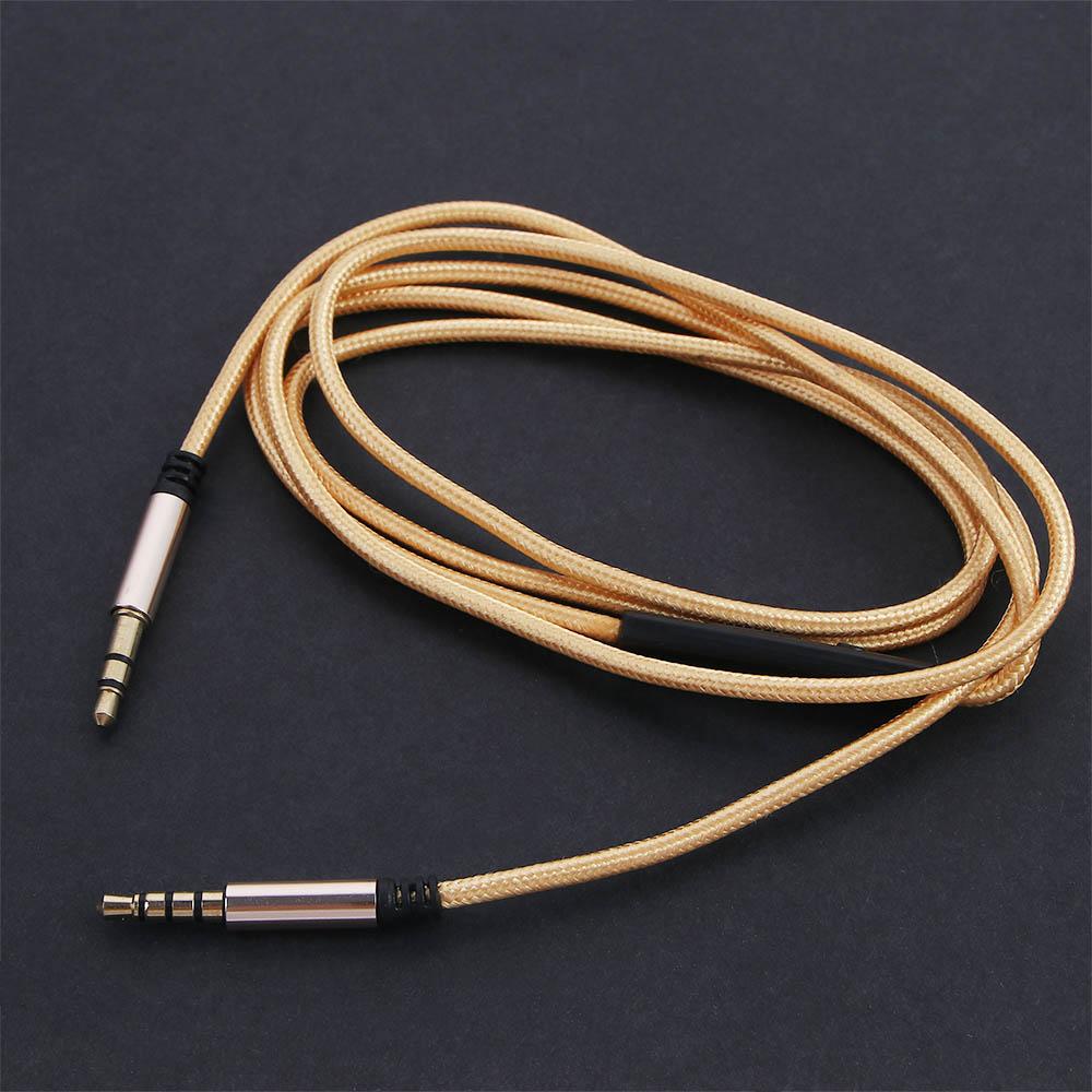 Jack 3.5mm Headphone Cord Gold-plated Plug With Mic Aux Cable Audio Cable Audio Wire Car Aux Cord