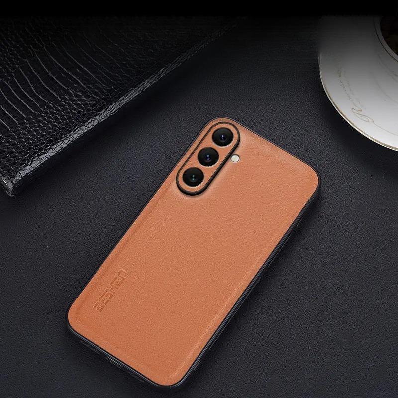 Carbon Fiber PU Leather Shockproof Cover For Samsung Galaxy A56 A36 4G 5G Anti-Shock Soft Phone Protection Case Bumper Shell