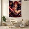 One Piece Sabo Fire Power Tapestry Flame Starry Background Anime Wall Hanging Backdrop for Bedroom Dorm Decor