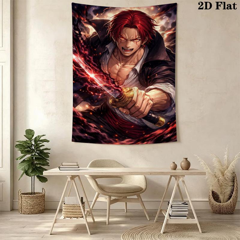 One Piece Sabo Fire Power Tapestry Flame Starry Background Anime Wall Hanging Backdrop for Bedroom Dorm Decor