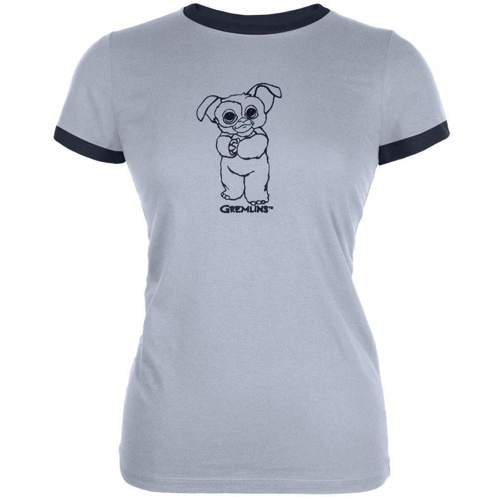 Vintage Ringer Shirt Gizmo Gremlins Movie - Juniors XL Unisex T-Shirt S