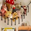 Boho Tassel Toy Hammock Wall Corner Hanging Storage Net Durable Cotton Woven Organizer for Kids Room Nursery Home Decor