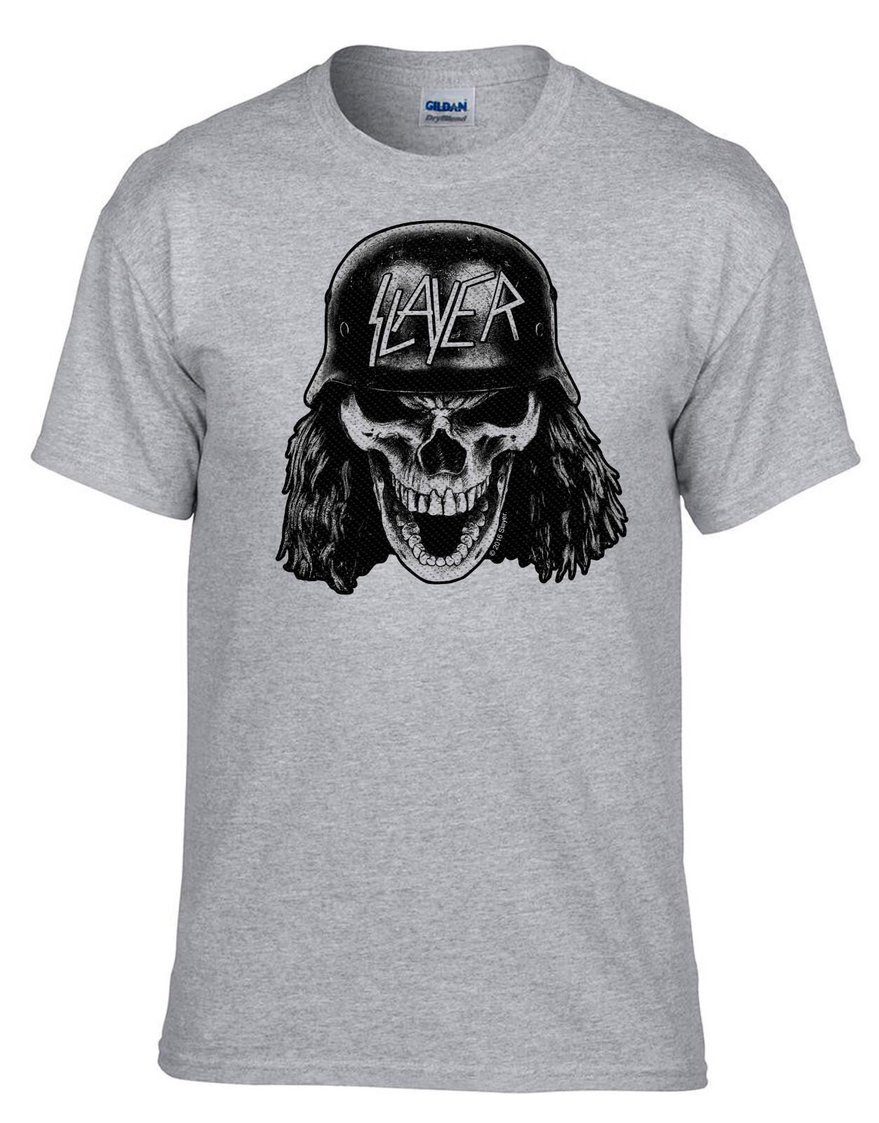 26 Slayer Rock Band Rock Music Grey T-Shirt -545_Grey- Unisex T-Shirt M