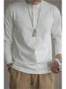 Men's Slim Fit Khaki Henley: 320g Cotton, Long Sleeve, Retro Style for Autumn