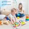 Toddler Toys Musical Montessori Busy Board Early Educational Toy for Toddlers 1-3 Motor Skills Developmental Toy for Boy Girl