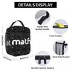 Math Themed Black And White Equation Design Insulated Lunch Bag for Women Children Portable Food Boxes Thermal Lunch Box Tote