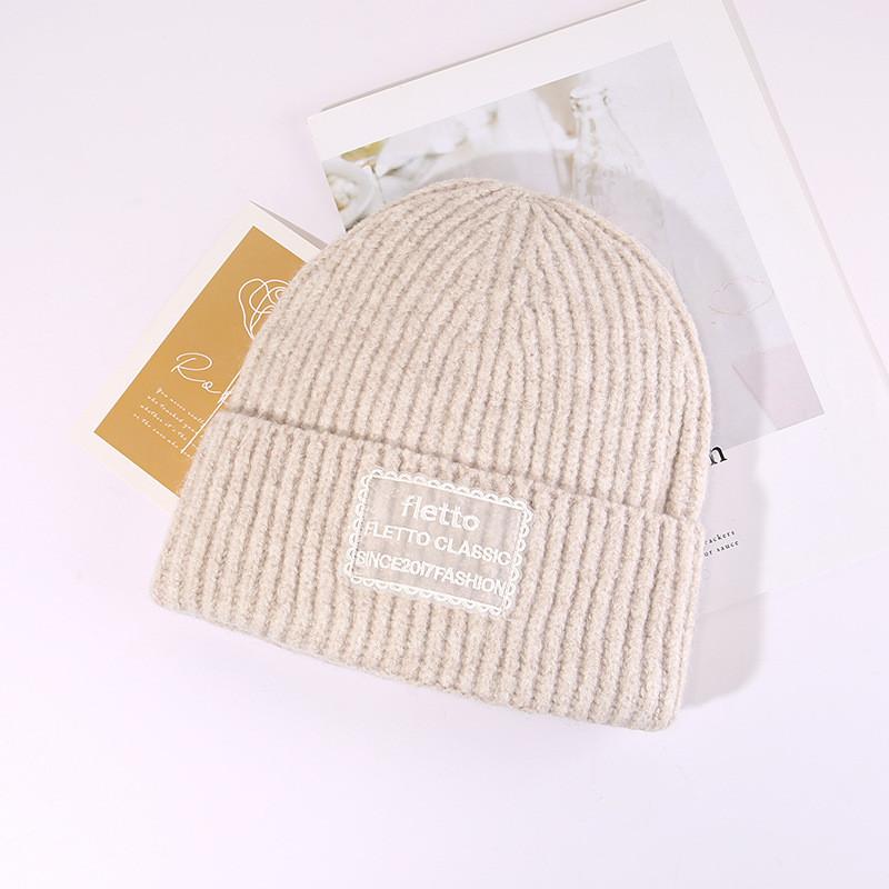 Fashion Letter Knit Hat With Warmth And Windproof Protection For Autumn Winter Fashion