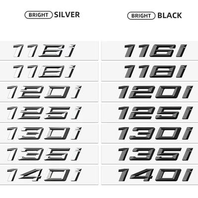 Car Letters for BMW Trunk Emblem Logo Badge Adhesive Lettering Sticker Accessories for 116i 118i 120i 125i 128i 130i 135i 140i