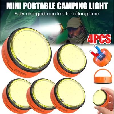 Lanterna LED COB Mini para Trabalho Lanterna de Emergência LED USB Luz para Camping Lanterna à Prova d'Água para Barraca com Ímã Power Bank