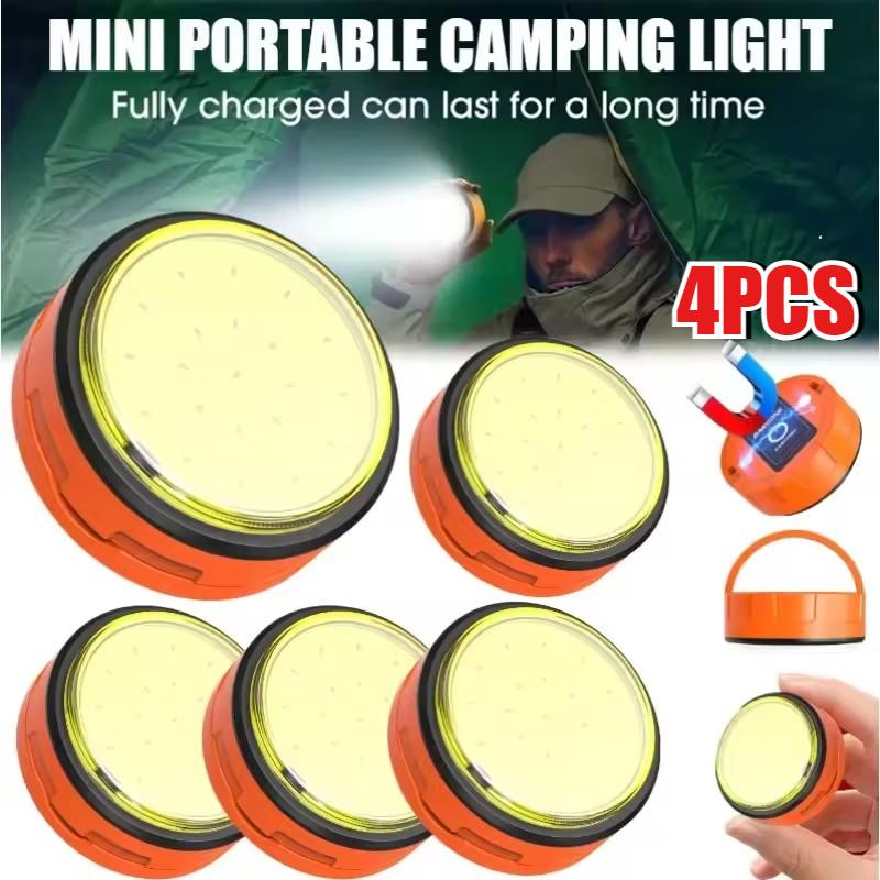 

Mini COB LED Work Light Flashlight Emergency Lights LED USB Camping Light Waterproof Tent Lantern with Magnet Power Bank 1Pc