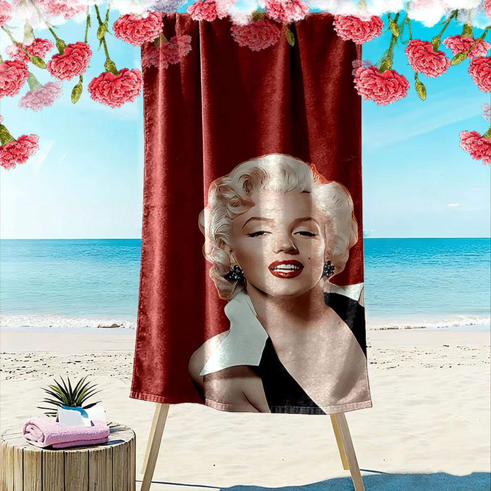 Vintage Blonde Portrait Towel Beach Towel Quick-drying for Travel Outdoor Sports Jogging Beach and Swimming