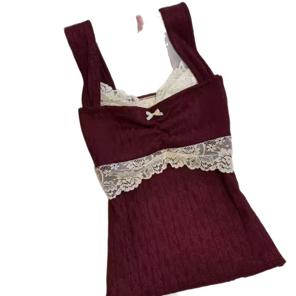 Y2K Harajuku Lace Bow Camisole - Spicy Girl Retro Summer Top
