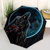 1pc Assassin's Creed Self-Folding Umbrella, 8-Bone Compact Travel Umbrella, Durable Plastic And Iron Frame090