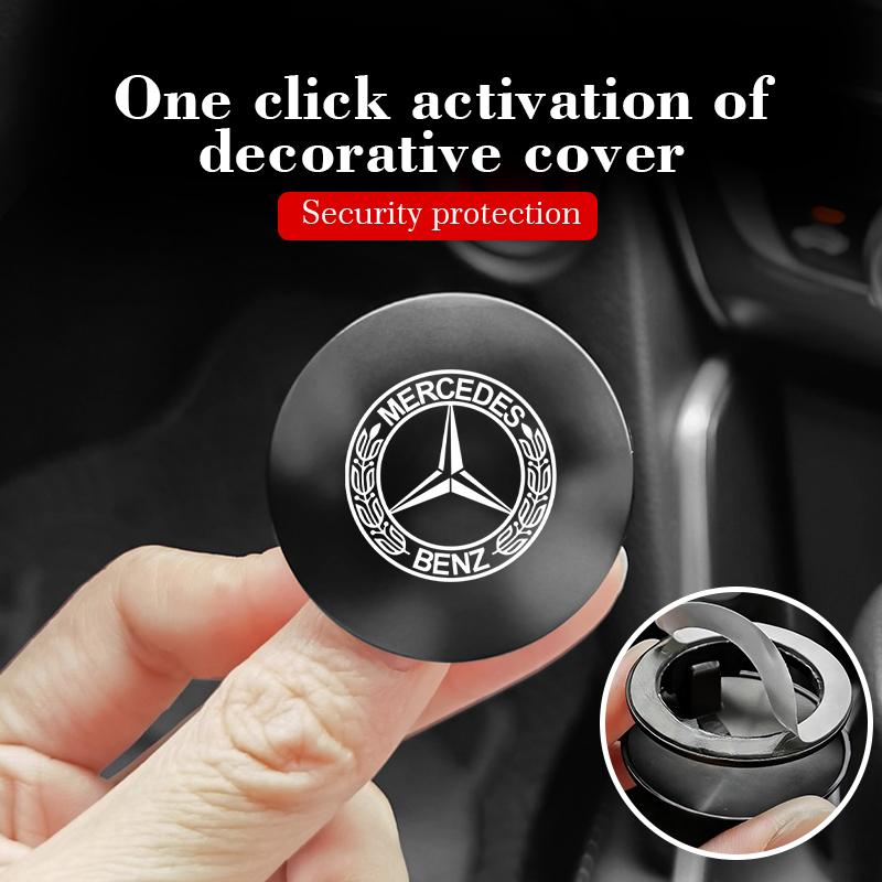 YHJ4 Car One-click Start Button Protection Decoration Cover Interior Accessories For Benz AMG W213 W124 W108 W126 Exclusive W204 W222