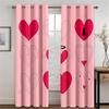 3d curtains love pattern colorful red peach heart curtains balcony living room window decorative curtains 2 panels
