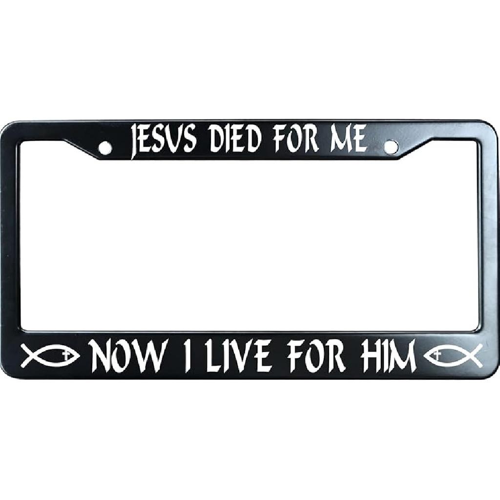Do You Follow Jesus This Close? Matte Black Stainless Steel License Plate Frame For Christian, Jesus/God Auto Car Tag Frame, Heavy Duty License Plate