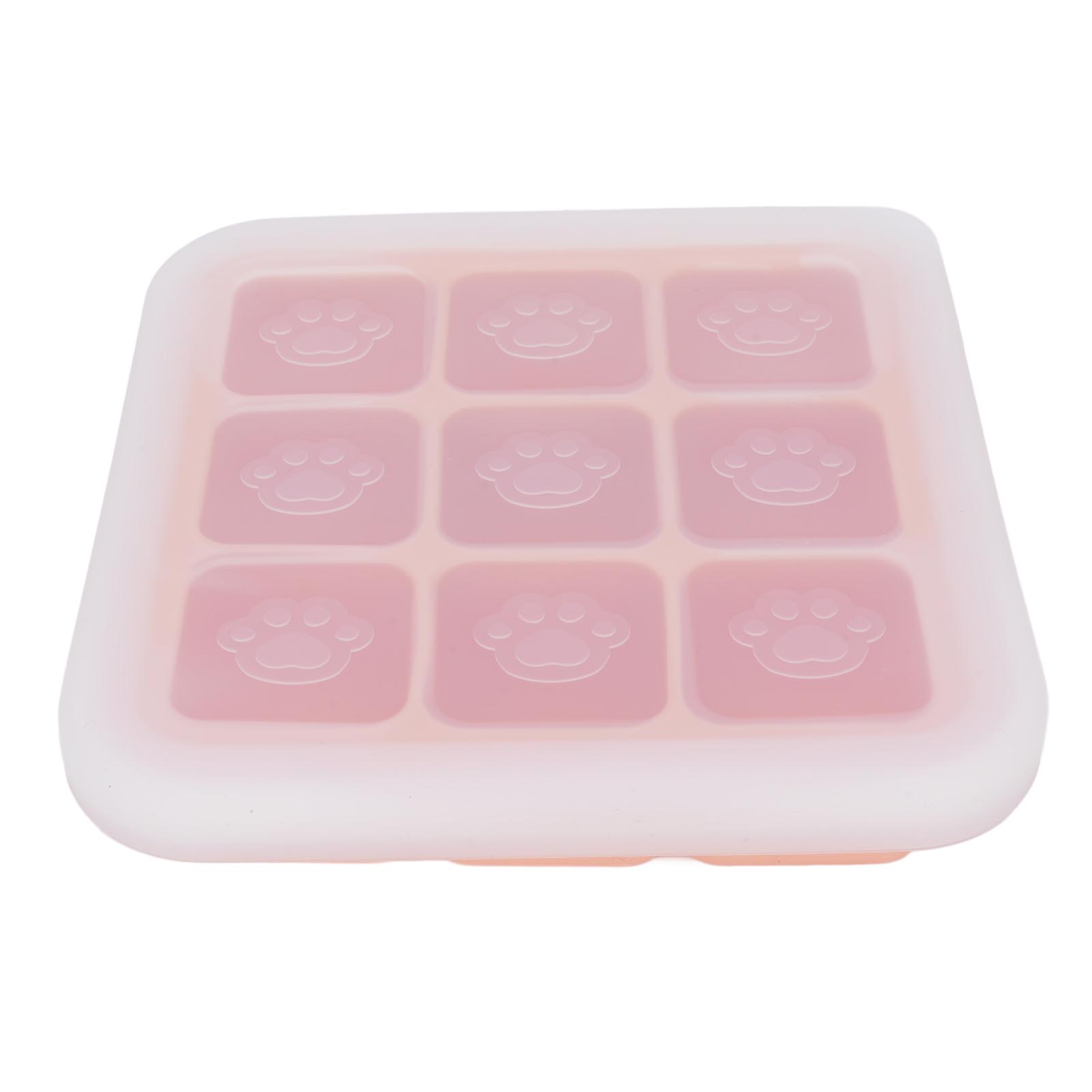 

Silicone Ice Cube Tray Multipurpose Flexible Easy Release Baby Food Freezer Tray for Home Kitchen Pink