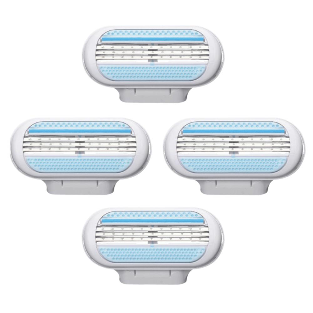 

4-20PCS Women Razor Blades 3-Layer Safety Blade Shaver Head Hair Remover Replacement Head Female Shaving Blades for Venus Razor
