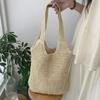 Summer Holiday Women's Straw Woven Shoulder Bags Large Capacity Female Seaside Beach Tote Bag Casual Portable Travel Handbags