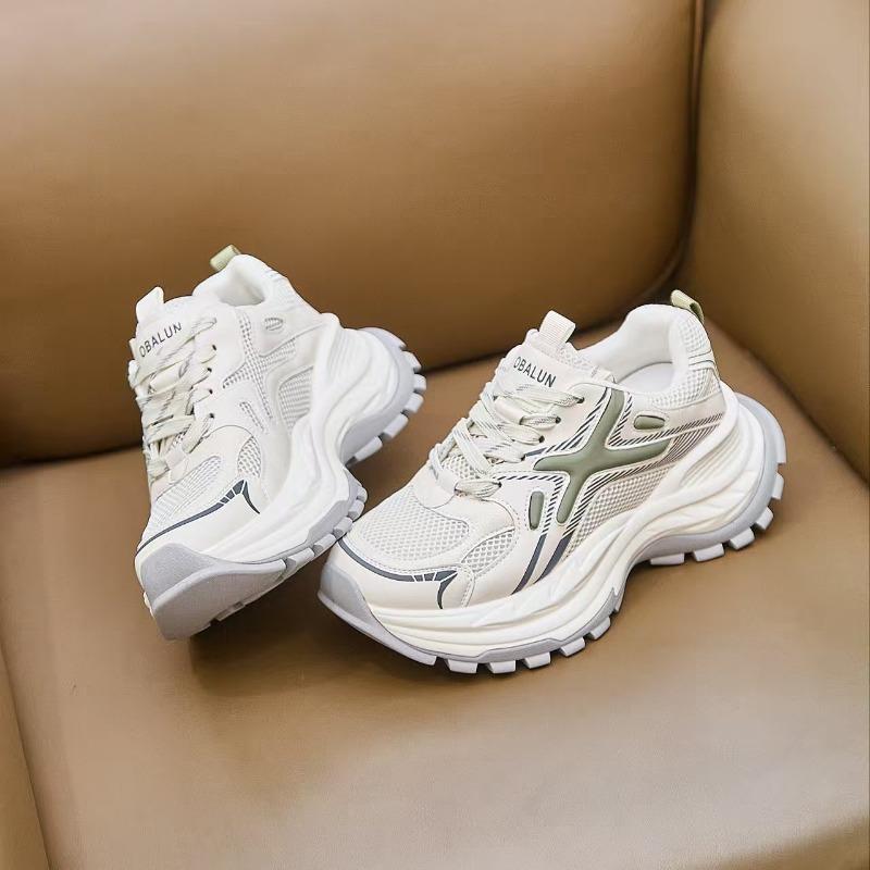 

Summer new platform mesh dad shoes women s blue retro small casual tire sneakers 40 бежевий