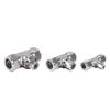 Tee 3 Ways Reducer 1/16"-1" 3-25mm Tube OD Compression Union SUS316L Stainless Coupler Pipe Fitting Connector With UNF Nut Lock