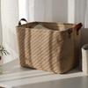 Foldable Storage Basket Decorative Dense Stitches Fabric Dirty Clothes Basket for Laundry Simple Wardrobe Storage Basket