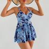 Swimsuit, Women's, Skirt Style, Printed, Swimsuit Set, Swimsuit
