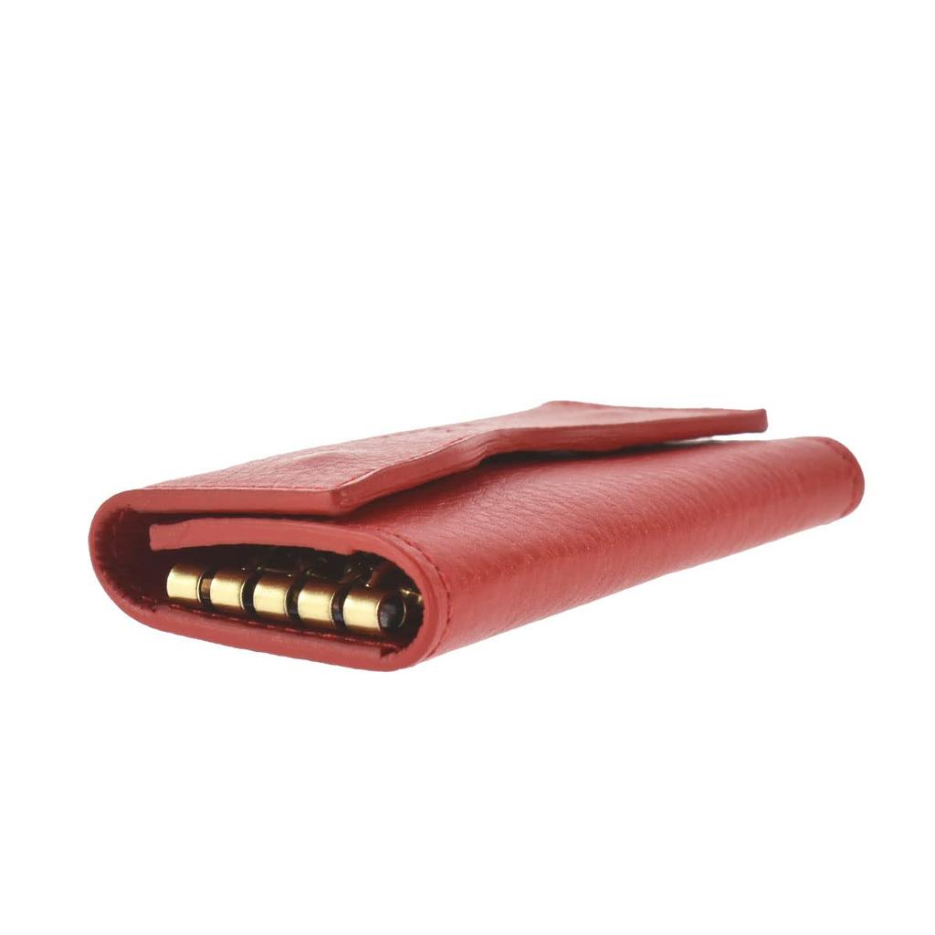 Key Case OLIVETA Red CASTAGNO ROSA SKH144 PV0001 RE182 [IL BISONTE] [Item]