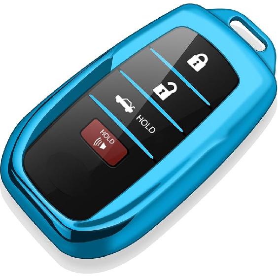 Tukellen for Toyota Key Fob Cover Soft Key Shell Case for 2025 Camry 2019-2025 Land Cruiser,2021-2025 Sienna Venza Hilux Fortuner 2023-2025